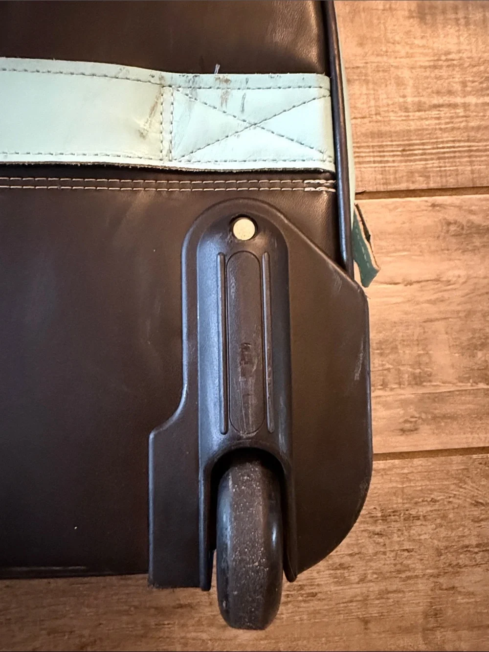 McKlein Sky Blue Rolling Leather Computer Bag Top-Handle & Shoulder Strap